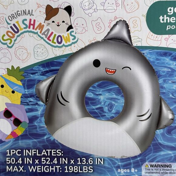 BigMouth X Squishmallows Gordon the Shark Swimming Pool Float New - Picture 3 of 4